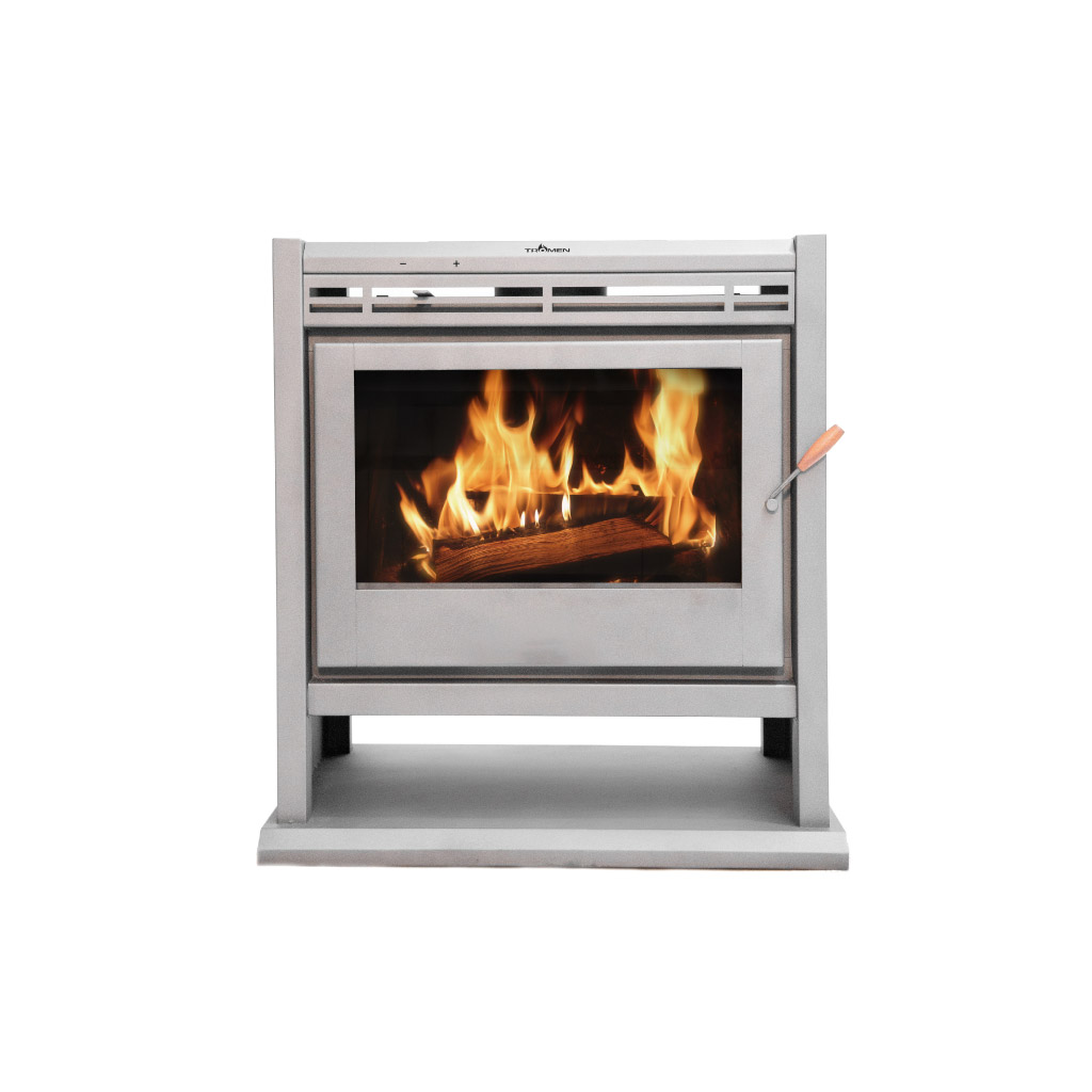 Estufa a leña Ñuke Multifunción con fogón refractario plancha superior y función horno